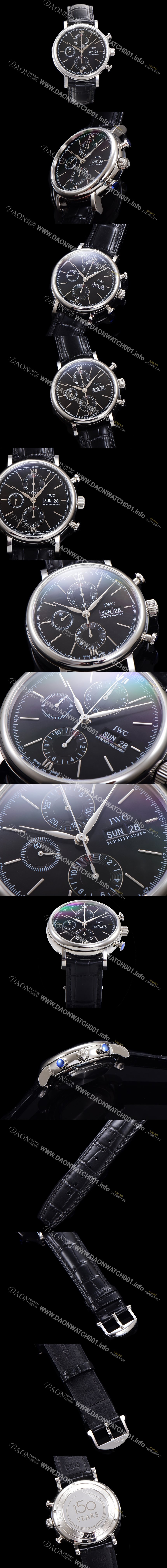 미러급 아이더블유씨 남성용 포르토피노 IW391008 오토매틱 무브먼트 42미리 블랙 다이얼 IWC71016 Ⅳ