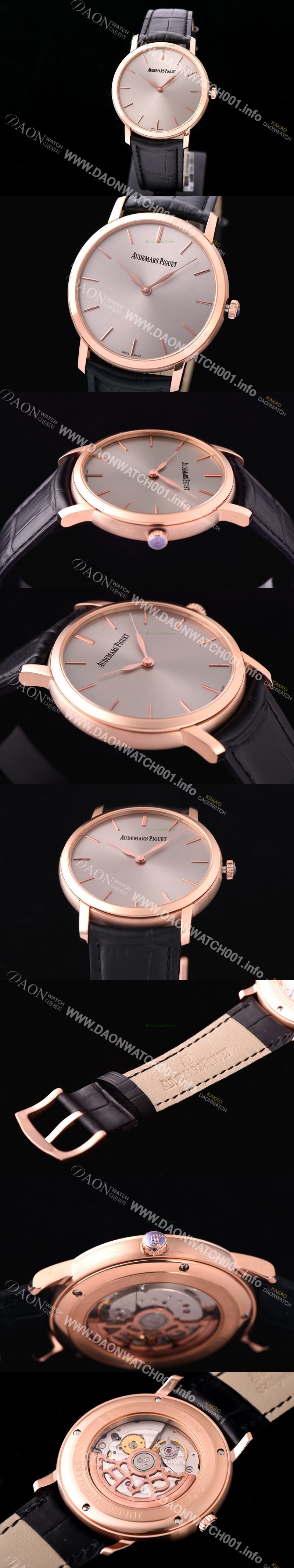 미러급 오데마피게 남성용 줄스 오데마 15180OR.OO.A088CR.01 18K로즈골드 케이스 그레이 실버 다이얼 오토매틱 무브먼트 AUD0412 Ⅳ