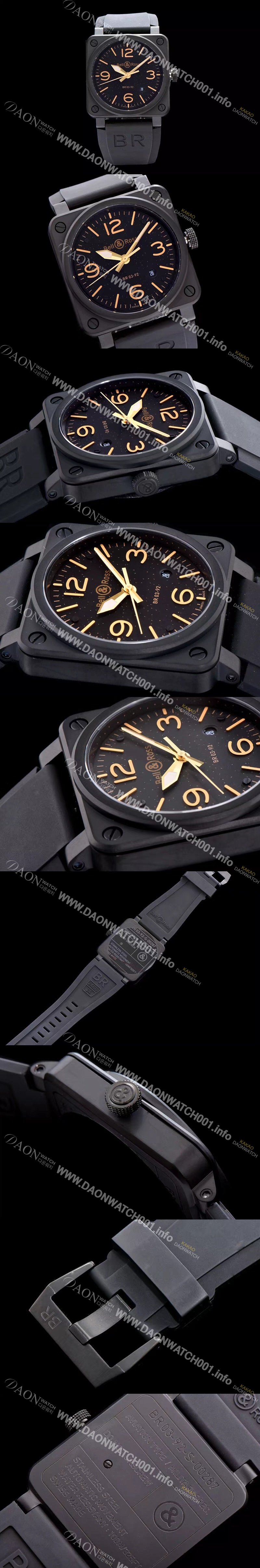 미러급 벨엔로즈 남성용 인스트루먼트 03 오토메틱 블랙 다이얼 오토매틱 무브먼트 BEL4200 Ⅳ