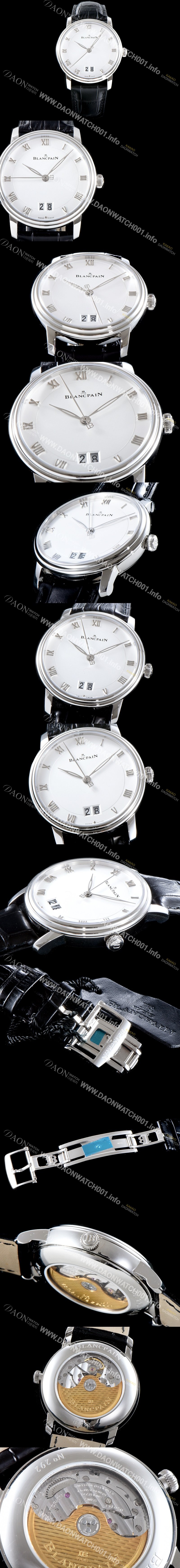 미러급 블랑팡 남성용 빌레레 6669-1127-55B 그랑데 라지 데이트 울트라 슬림 40MM UP!! 화이트 다이얼 Cal.6950 오토매틱 무브먼트 BLA4200 Ⅳ