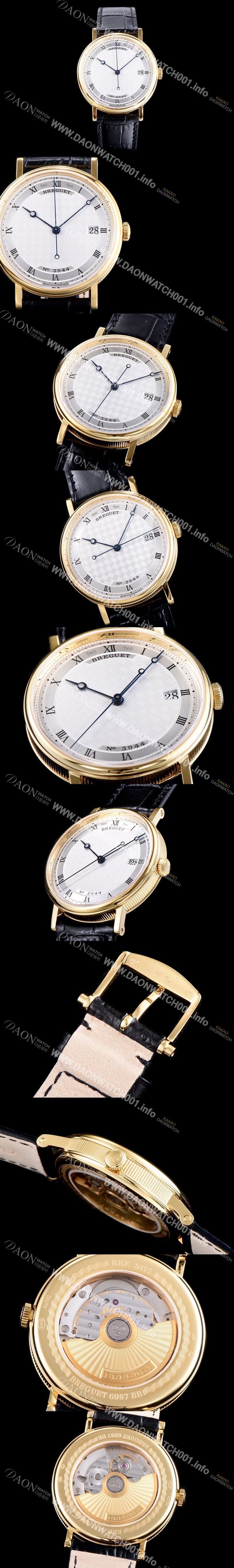 미러급 브레게 남성용 클래식 No.3944 최신버전 업그레이드형 5177BA/12/9V6 18K 옐로우 골드 실버 텍스쳐드 다이얼 오토매틱 무브먼트 BRG0440 Ⅳ