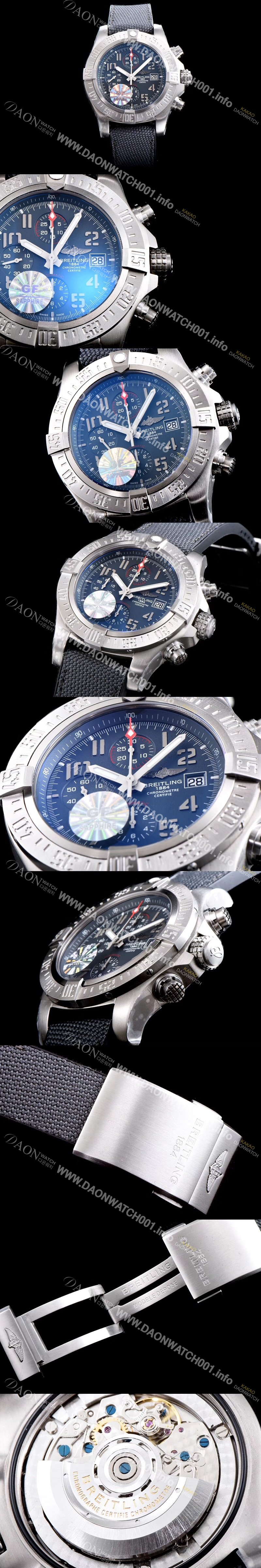 미러급 브라이틀링 남성용 A1338012/B975 어벤져 밴딧 크로노그래프 블랙다이얼 오토매틱 무브먼트 BRE0230 Ⅳ
