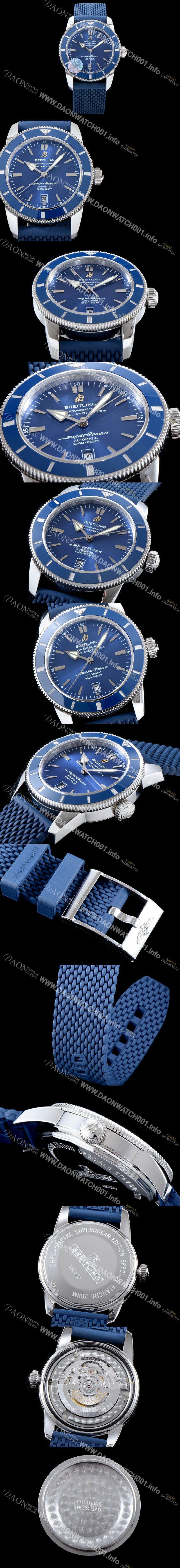 미러급 브라이틀링 남성용 인기제품 슈퍼오션 AB2020161C1S1 헤리티지 블루 다이얼 스위스 ETA 2824-A2 무브먼트 BRE0250 Ⅳ