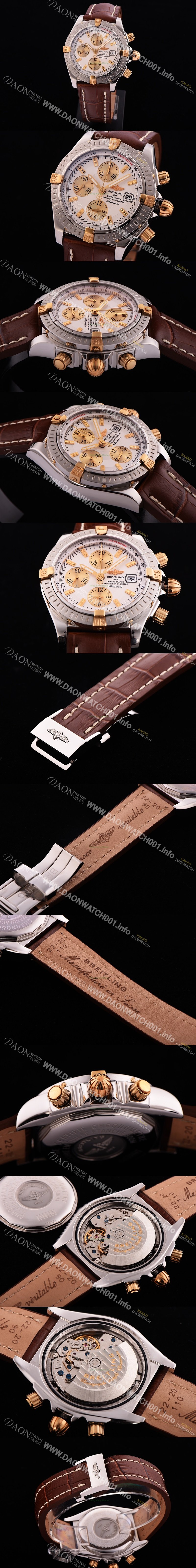 미러급 브라이틀링 남성용 크로노매트 크로노그래프 화이트 다이얼 오토매틱 무브먼트 BRE0240 Ⅳ