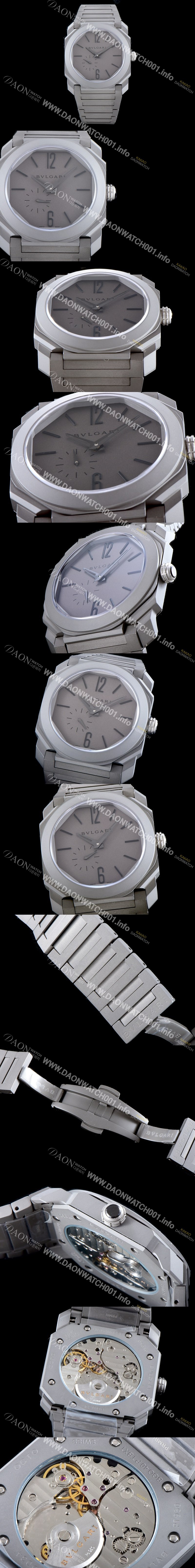 미러급 불가리 남성용 옥토 피니씨모 102713 BGO40C14TTXTAUTO 티타늄 샌드 블래스팅 그레이 다이얼 오토매틱 무브먼트 BVL4309 Ⅳ