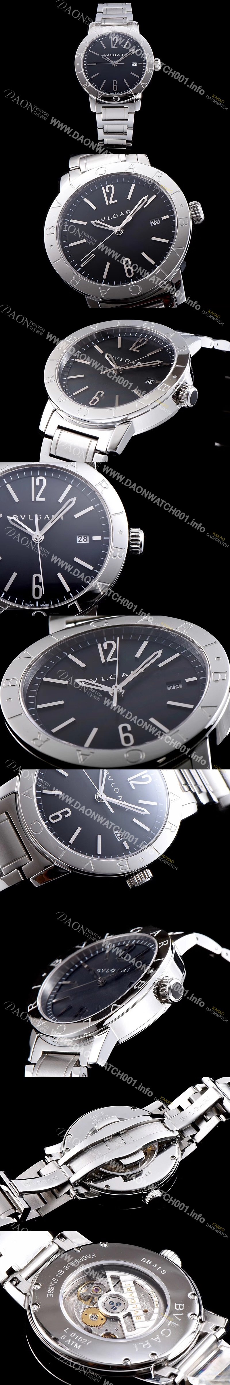 미러급 불가리 남성용 소티리오 불가리 9015 오토매틱 무브먼트 블랙다이얼 BVL4210 Ⅳ