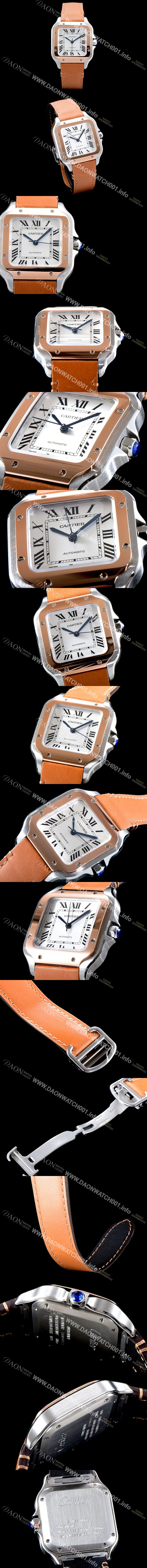 미러급 까르띠에 남성용 산토스 드 까르띠 W2SA0007