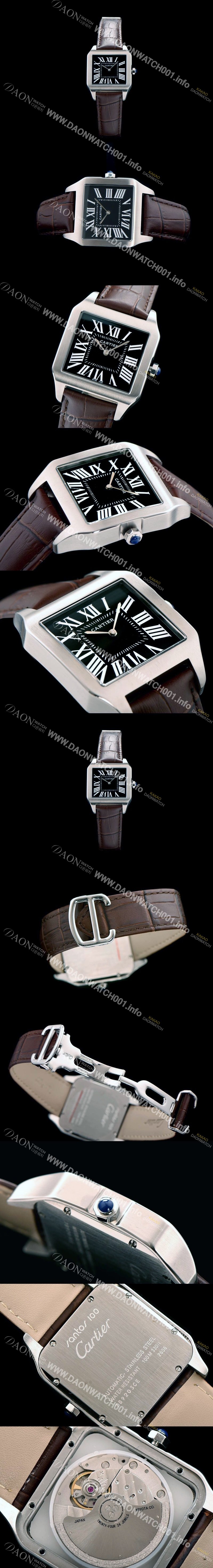 미러급 까르띠에 남여공용 산토스 시리즈 9015 무브먼트 블랙 다이얼 CAR0021 Ⅳ