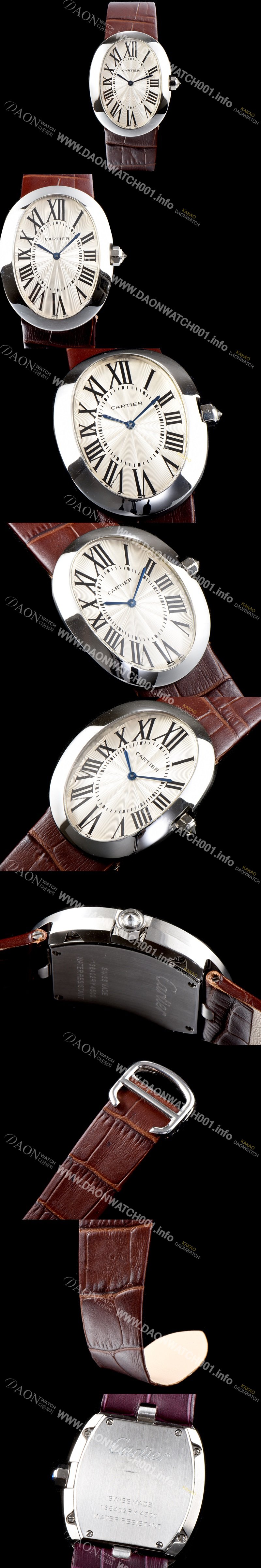 미러급 까르띠에 여성용 베누아 스위스 쿼츠 화이트 다이얼 CAR0305 Ⅳ