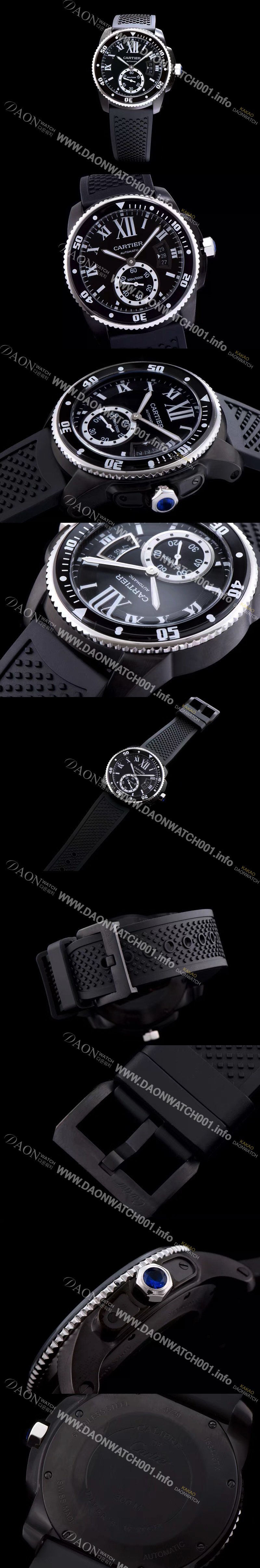 미러급 까르띠에 남성용 칼리브 드 까르띠에 블랙 다이얼 오토매틱 무브먼트 CAR0544 Ⅳ