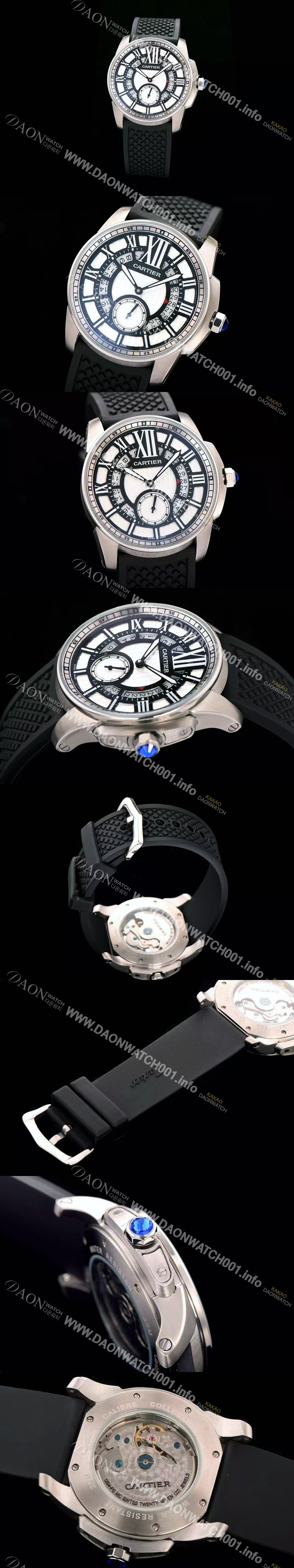 미러급 까르띠에 남성용 칼리브 드 까르띠에 스위스 2824 오토매틱 무브먼트 CAR0351 Ⅳ