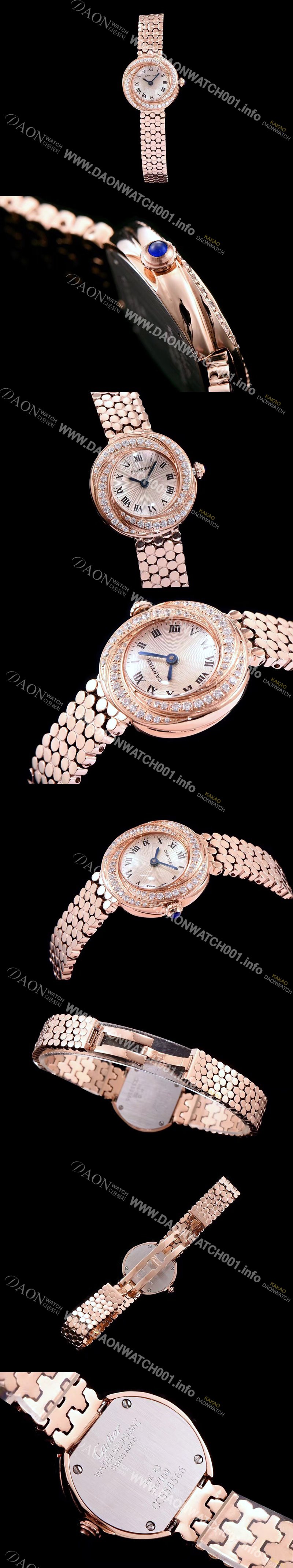 미러급 까르띠에 여성용 하이 주얼리 워치 화이트 다이얼 다이아몬드 주얼리 세팅 쿼츠 무브먼트 CAR0101 Ⅳ