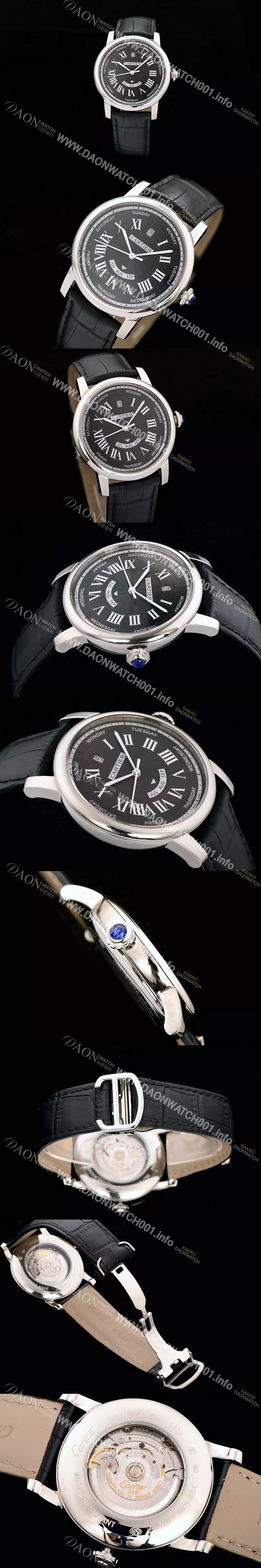 미러급 까르띠에 남성용 솔로 드 까르띠에 오토매틱 42mm 블랙다이얼 CAR0300 Ⅳ