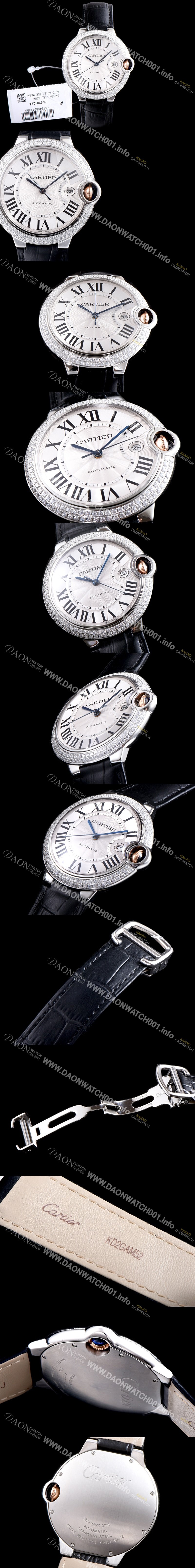 미러급 까르띠에 남성용 2019신상 발롱블루 42mm 다이아몬드 베젤 ETA2824-2 오토매틱 무브먼트 CAR0102 Ⅳ