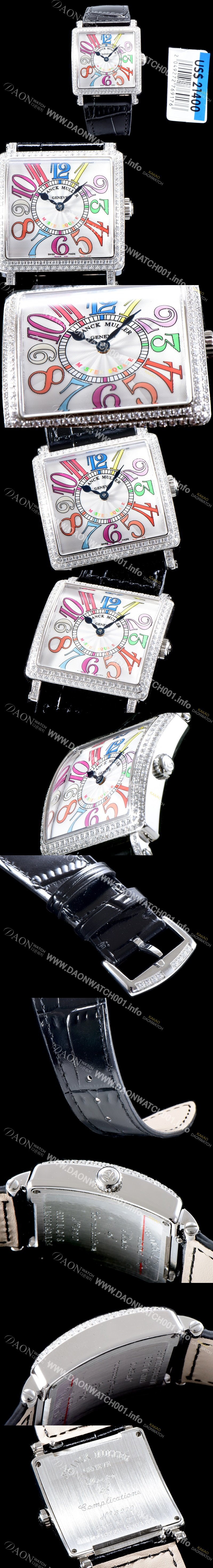 미러급 프랭크 뮬러 남성용 마스터 스퀘어 6000 K SC DT COL DRM V D 레이디 워치 최상급 쥬얼 다이아몬드 베젤 크레이지 아워 다이얼 스위스 ETA 2824-A2 오토매틱 무브먼트 FRA0411 Ⅳ