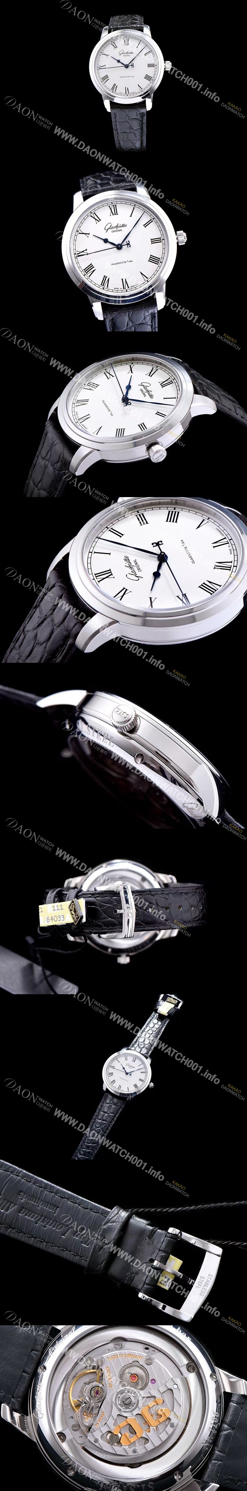 미러급 글라슈테 오리지날 남성용 업그레이드!세나토 화이트 다이얼 오토매틱 무브먼트 GLA4241 Ⅳ