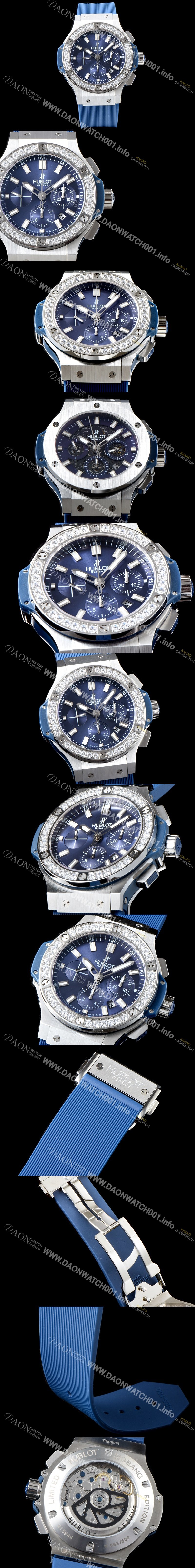 미러급 휴블렛 남성용 New pgrade!!빅뱅 301.SX.1170.SX.2704 1:1 수공 맞물림 형식의 쥬얼라인 크로노그래프 44MM 블루 다이얼 수정형 ETA 7750 오토매틱 무브먼트 HUB0233 Ⅳ