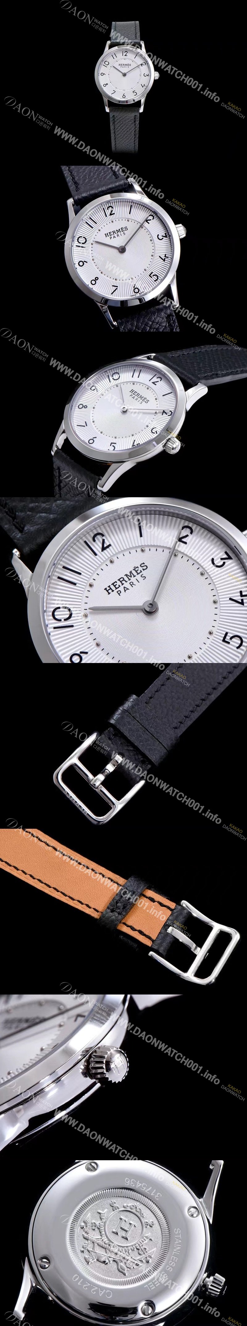 미러급 에르메스 남성용 슬림 데르메스 W041733WW00 화이트 다이얼 춰츠 무브먼트 HEM4201 Ⅳ