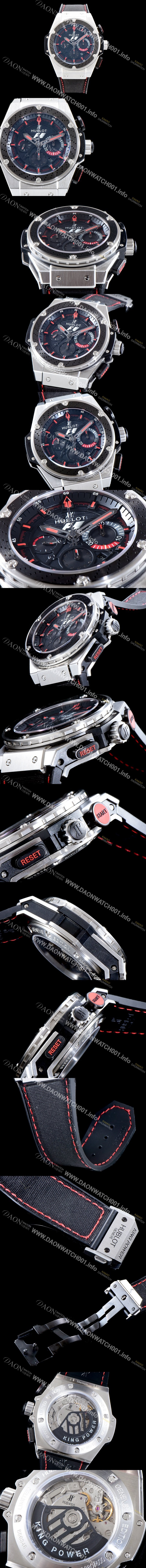 미러급 휴블렛 남성용 빅뱅 킹파워 F1 신제품 업데이트!! 703.ZM.1123.NR.FMO10 지르코늄 48MM 리미티드 에디션 크로노그래프 블랙 메트 다이얼 오토매틱 무브먼트 HUB0212 Ⅳ