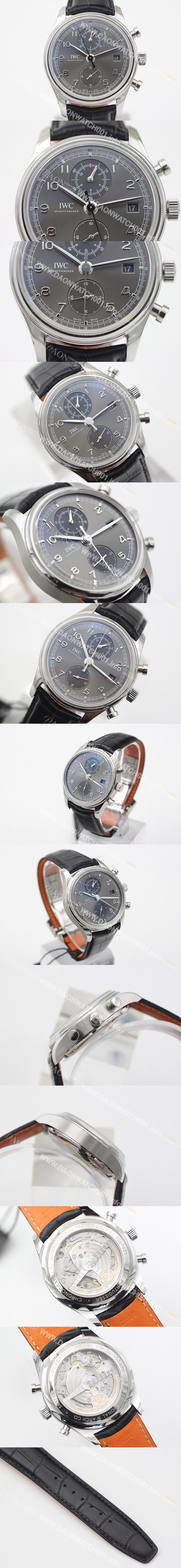 미러급 아이더블유씨 남성용 포르투기즈 IW390404 크로노그래프 클래식 에디션!! 스몰 해킹 세컨즈 그레이 다이얼 오토매틱 무브먼트 IWC0102 Ⅳ