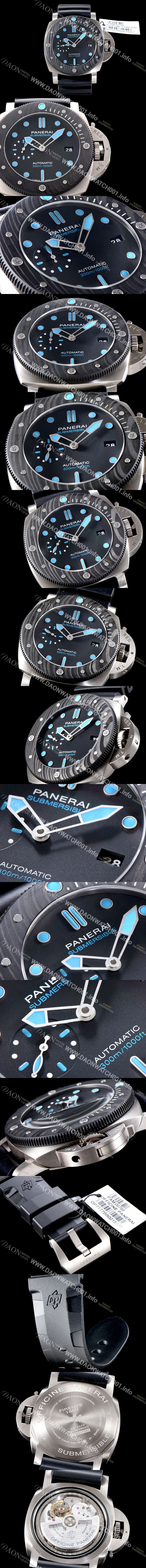 미러급 파네라이 남성용 서브멀시블 BMG-TECH™ PAM00799 오토매틱 Cal.P.9010 타입 47mm 블랙 다이얼 pan5224 Ⅳ