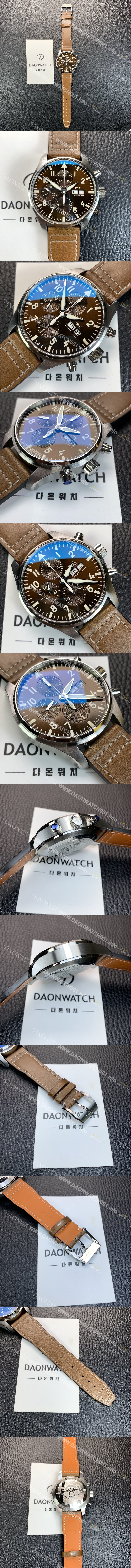 미러급 아이더블유씨 남성용 파일럿 생텍쥐베리 어린왕자 한정판 에디션!! IW377713 데이 & 데이트 크로노그래프 브라운 다이얼 오토매틱 무브먼트 IWC0125 Ⅳ