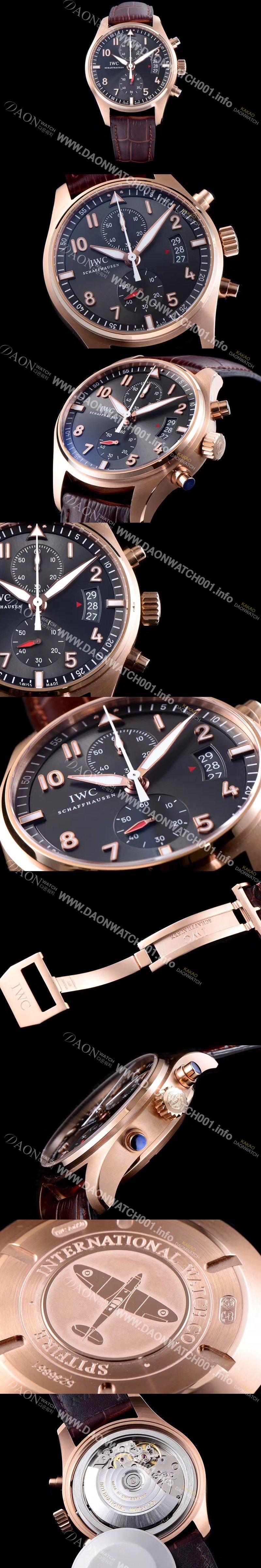 미러급 아이더블유씨 남성용 파일럿 IW387803 오토매틱 7750무브먼트 그레이 다이얼 IWC4240 Ⅳ