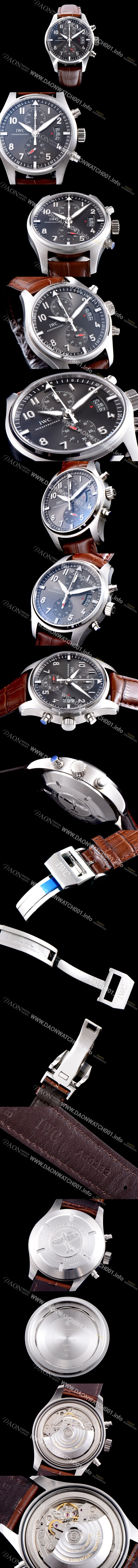 미러급 아이더블유씨 남성용 파일럿 IW387802 오토매틱 7750무브먼트 그레이 다이얼 IWC0242 Ⅳ