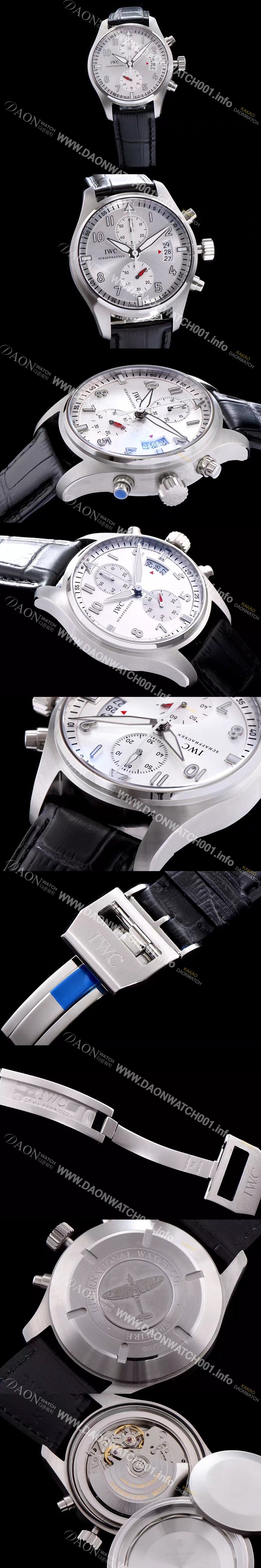 미러급 아이더블유씨 남성용 파일럿 7750 오토매틱 무브먼트 실버 다이얼 IWC0400 Ⅳ