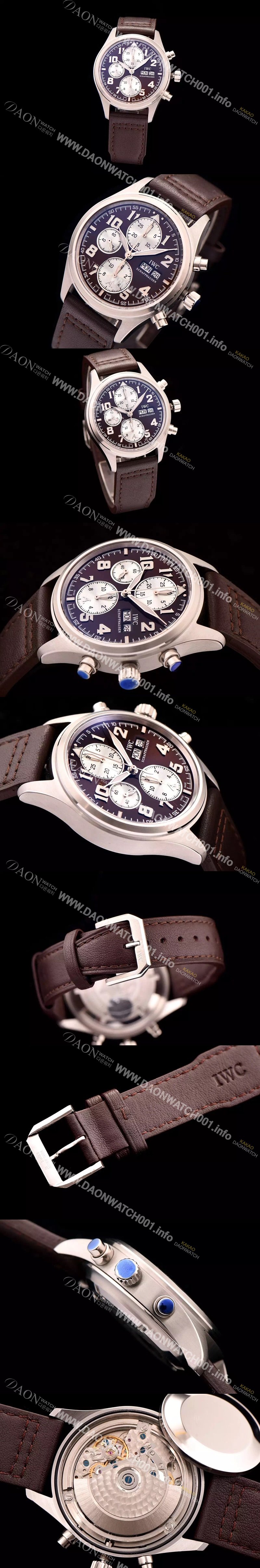 미러급 아이더블유씨 남성용 파일럿 크로노 생땍쥐베리 브라운다이얼 IWC0402 Ⅳ