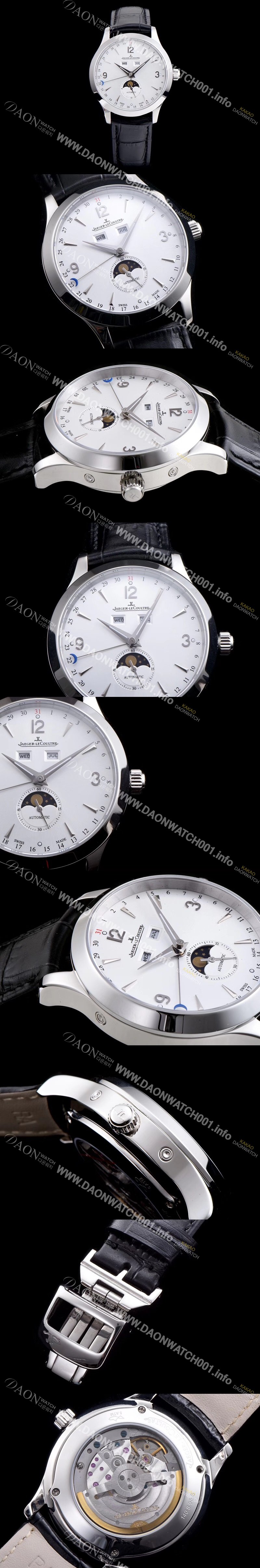 미러급 예거르꿀뜨르 남성용 마스터 캘린더 1558420모델 씬 문페이즈 실버다이얼 아플리케 인덱스 Jag0093 오 JAG4201 Ⅳ