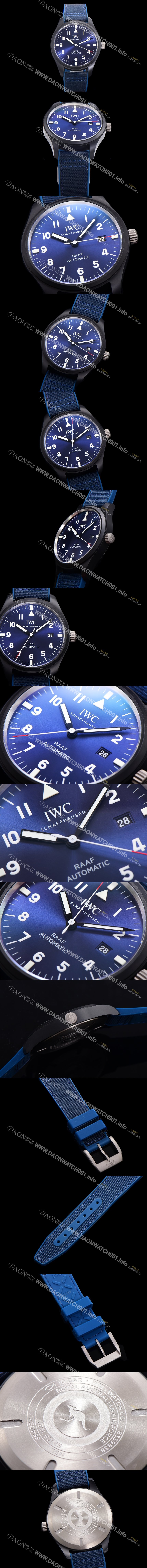 미러급 아이더블유씨남성용 파일럿 IW328102 마크 탑건 오토매틱 40mm 세라믹재질 나토천/가죽줄 믹스 블루다이얼 iwc70618 Ⅳ