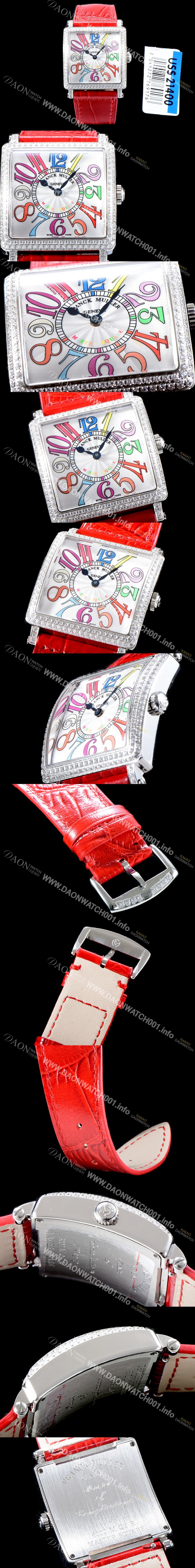 미러급 프랭크 뮬러 남성용 마스터 스퀘어 6000 K SC DT COL DRM V D 레이디 워치 쥬얼 다이아몬드 베젤 크레이지 아워 다이얼 스위스 오토매틱 무브먼 FRA4431 Ⅳ