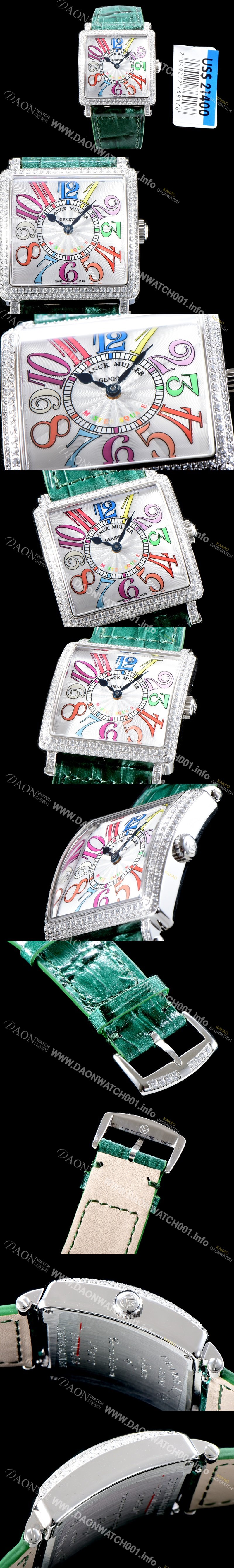 미러급 프랭크 뮬러 남성용 마스터 스퀘어 6000 K SC DT COL DRM V D 레이디 워치 쥬얼 다이아몬드 베젤 크레이지 아워 다이얼 스위스 오토매틱 무브먼 FRA4430 Ⅳ