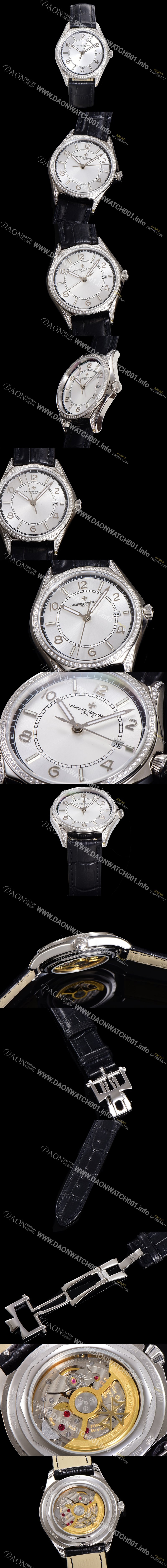 미러급 바쉐론 콘스탄틴 남성용 피프티식스 Ref.4600E 오토매틱 1326 타입 40mm 보석/큐빅 가죽줄 실버 다이얼 vac1146 Ⅳ