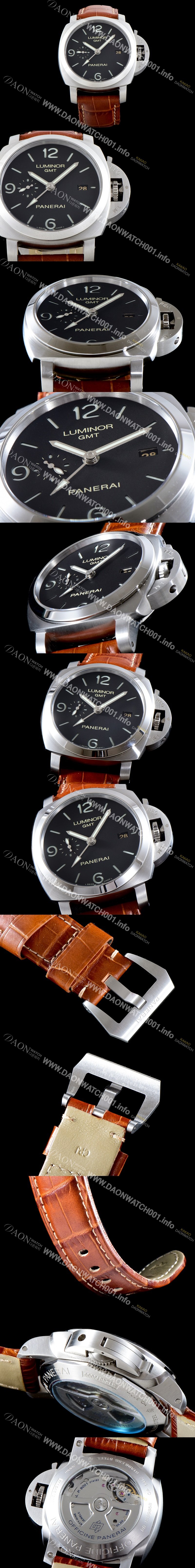 미러급 파네라이 남성용 루미노르 1950 지엠티 PAM00320 3Days 오토매틱 Cal. P.9001 무브먼트 블랙 다이얼 PAN1213 Ⅳ