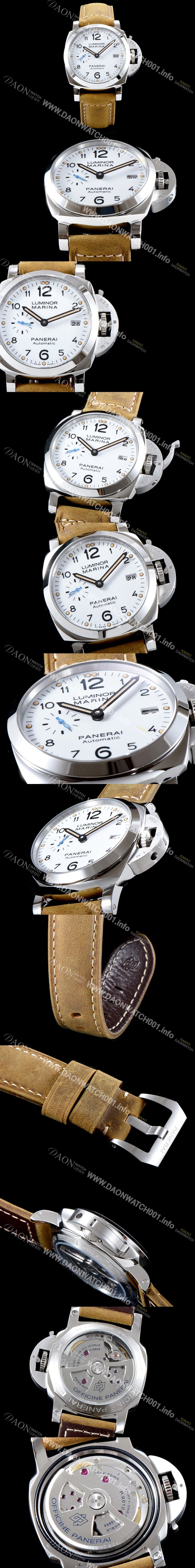미러급 파네라이 남성용 루미노르 PAM01523 화이트 다이얼 오토매틱 무브먼트 PAN0213 Ⅳ