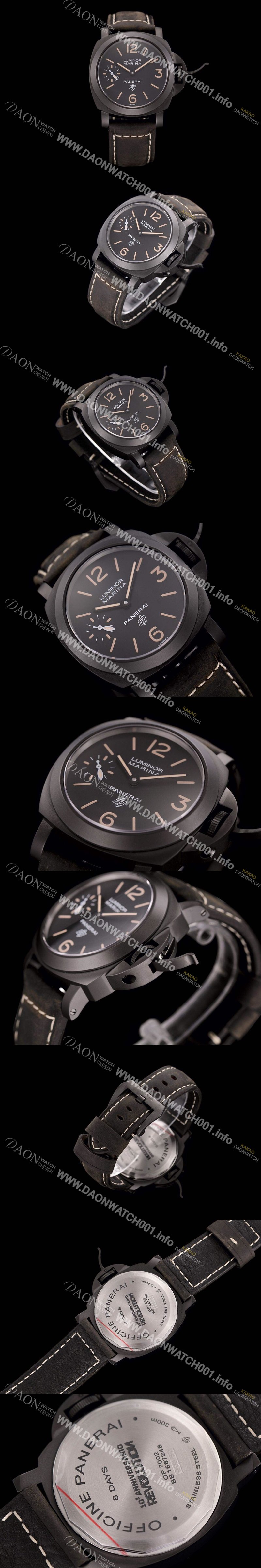 미러급 파네라이 남성용 루미너 마리나 팸005`K` 블랙다이얼 PAN1224 Ⅳ