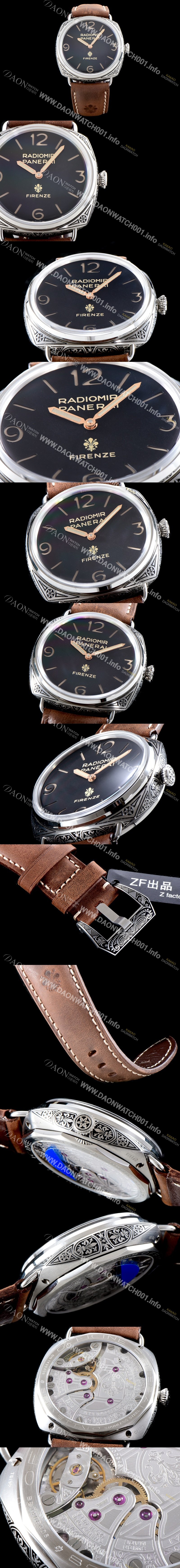 미러급 파네라이 남성용 라디오미르 PAM00604 오토매틱 Cal.P.3000 무브먼트 블랙 다이얼 PAN1223 Ⅳ