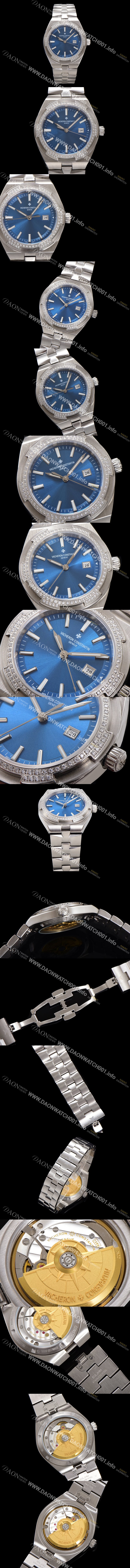 미러급 바쉐런 콘스탄틴 여성용 오버시즈 4605V200A-B971 오토매틱 무브먼트 35mm 블루 다이얼 vac1141 Ⅳ