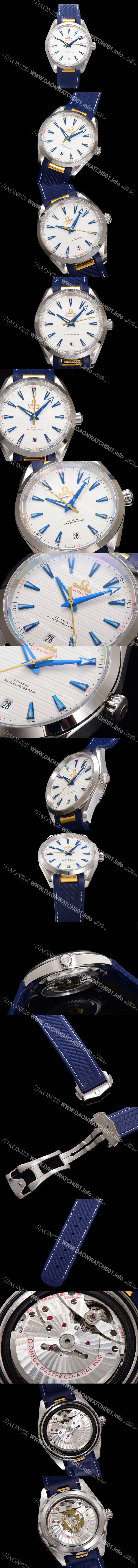 미러급 오메가 남성용 씨마스터 220.12.41.21.02.004 아쿠아테라 150m 마스터 코-액시얼 라이더 컵 41mm 오토매틱 Cal.8900 타입 실버 다이얼 omg20239 Ⅳ