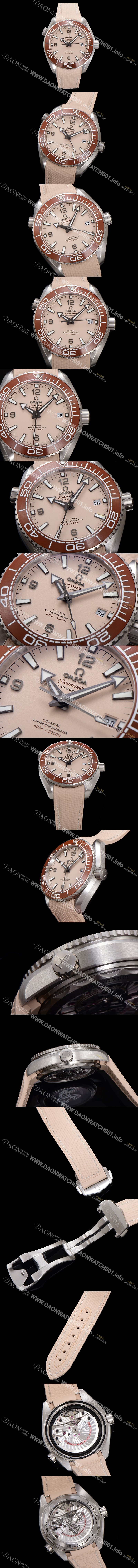 미러급 오메가 남성용 씨마스터 신제품 215.32.44.21.09.001 플래닛 오션 600m 코-액시얼 마스터 크로노미터 43.5mm 오토매틱 Cal.8900 타입 우레탄줄 베이지 다이얼 omg20250 Ⅳ