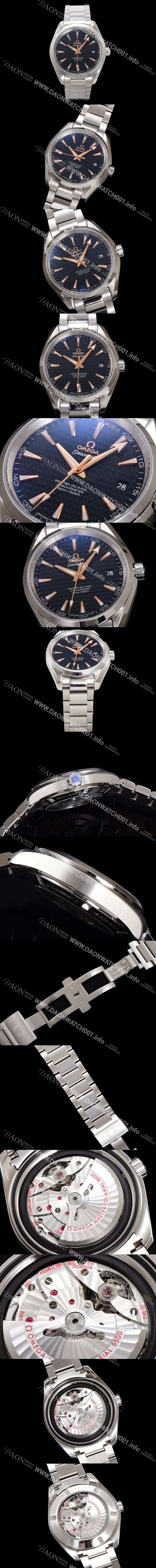 미러급 오메가 남성용 씨마스터 231.10.42.21.01.006 아쿠아테라 150M 마스터 코-액시얼 41.5MM 크로노미터 블랙 다이얼 오토매틱 무브먼트 omg20231 Ⅳ