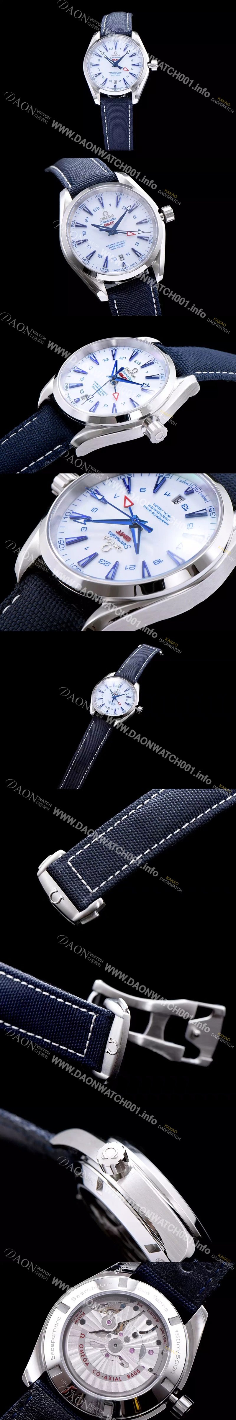 미러급 오메가 남성용 시마스터 지엠티 화이트 다이얼 오토매틱 무브먼트 OMG0314 Ⅳ