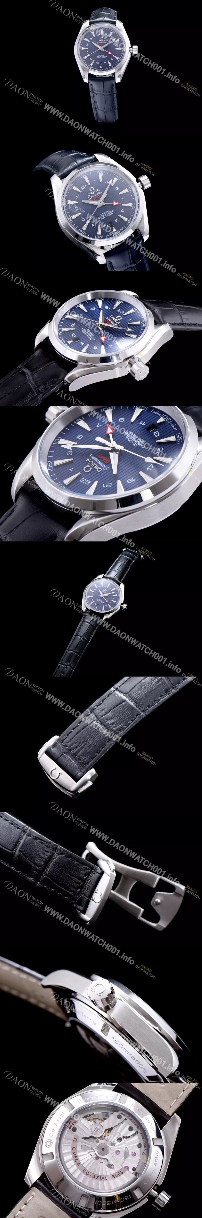 미러급 오메가 남성용 시마스터 지엠티 블루 다이얼 오토매틱 무브먼트 OMG0310 Ⅳ