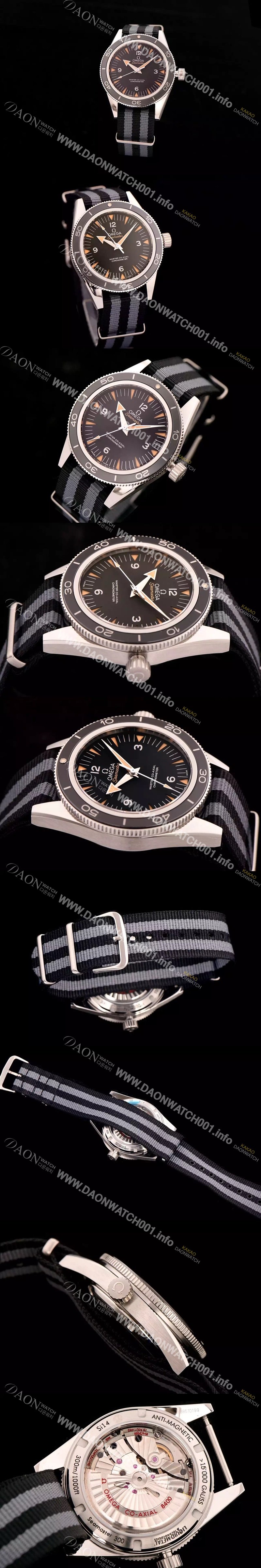 미러급 오메가 남성용 제임스본드007 2015/S 인기상품 시마스터 코엑시얼 리퀴드 메탈 블랙다이얼 OMG0115 Ⅳ