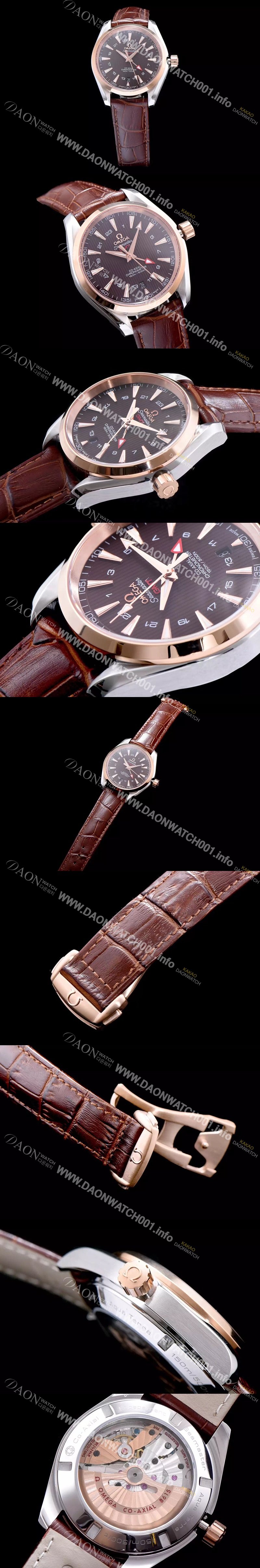 미러급 오메가 남성용 시마스터 지엠티 브라운 다이얼 오토매틱 무브먼트 OMG0325 Ⅳ