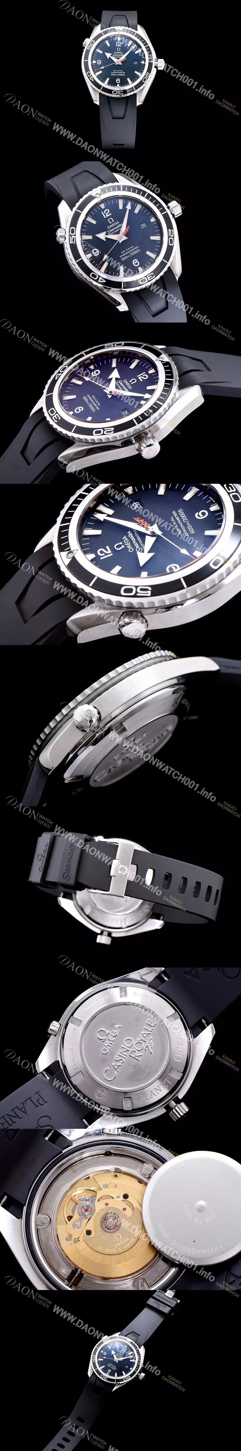 미러급 오메가 남성용 시마스터 007 블랙 다이얼 오토매틱 무브먼트 OMG0322 Ⅳ