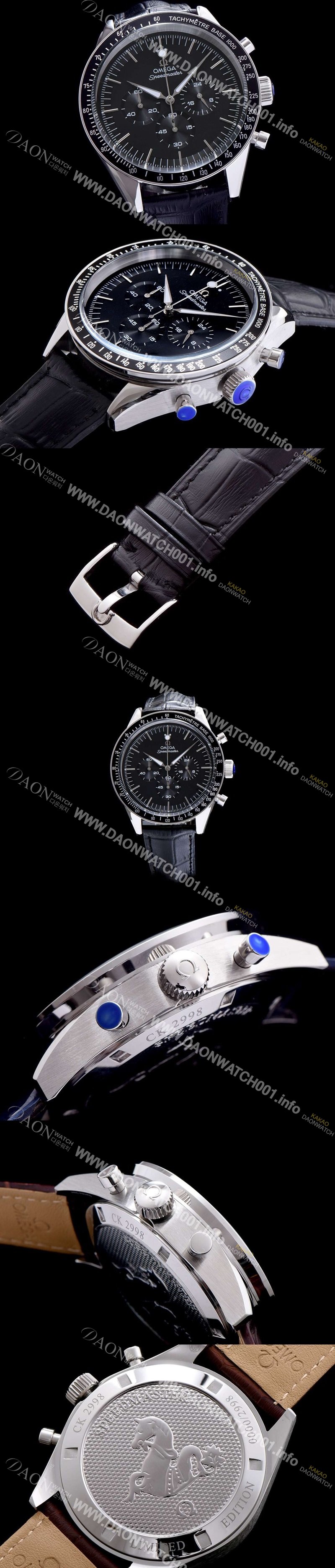 미러급 오메가 남성용 스피드마스터 블랙 다이얼 일본쿼츠 OMG0003 Ⅳ