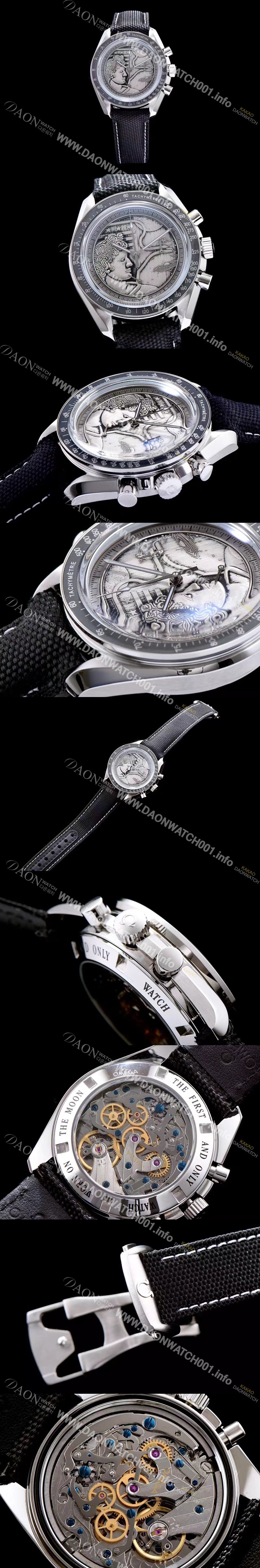 미러급 오메가 남성용 스피드마스터 그레이 다이얼 핸드 와인딩 무브먼트 OMG0010 Ⅳ